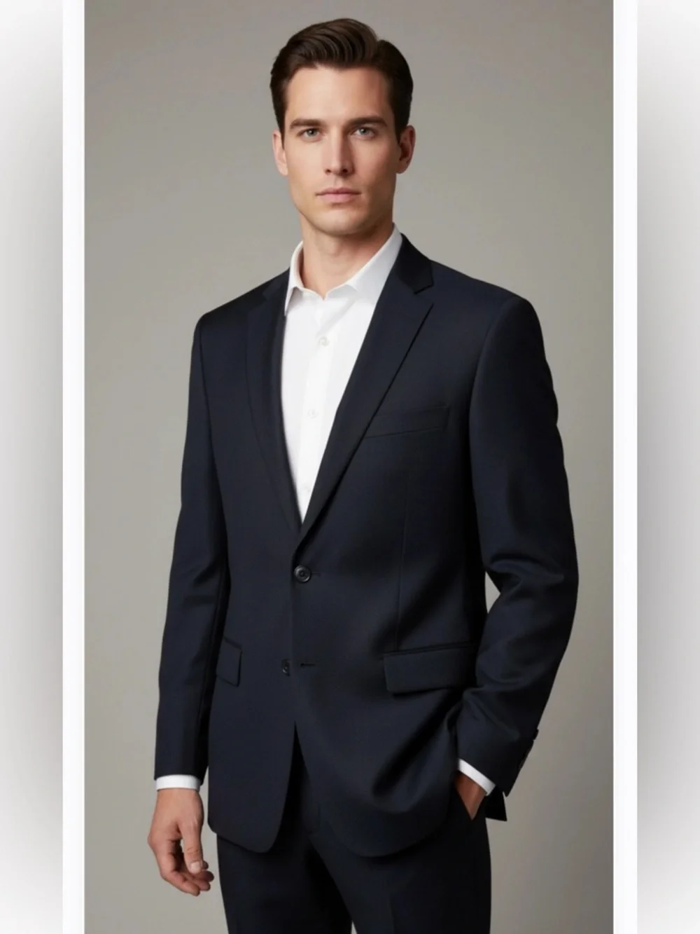 Chaps Elegant Black Men's Blazer 50R